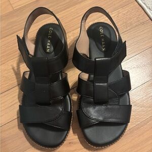 Cole Haan Women's Black Leather Sandals